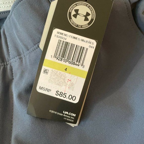 Under Armour UA Links Golf Pants NWT Size 4 Downpour Grey (Blue) $85 - Picture 4 of 7